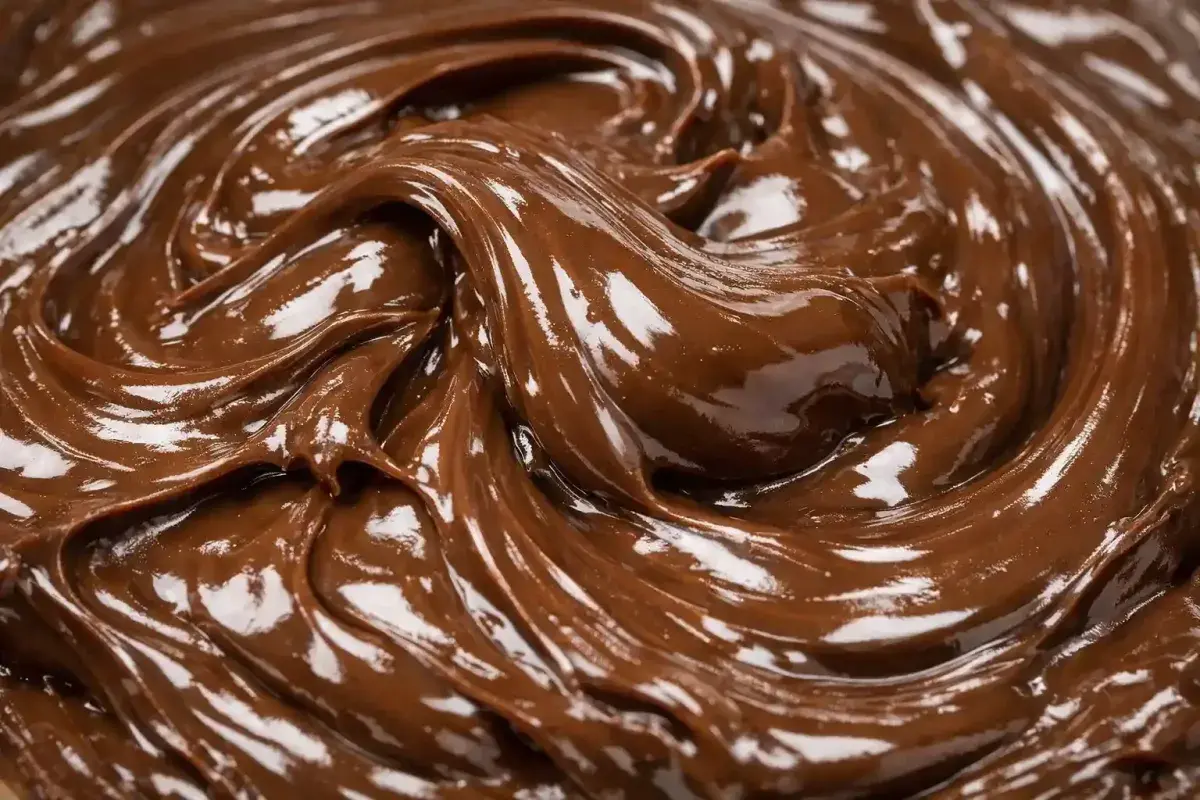 Smooth melted Hershey chocolate texture