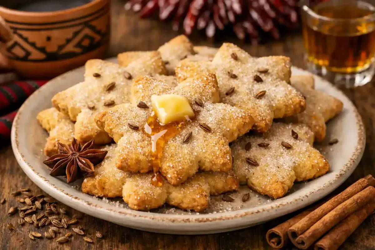 Traditional New Mexico biscochitos with anise and sugar