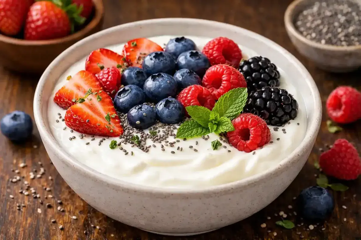 Yogurt with live cultures for digestive balance support