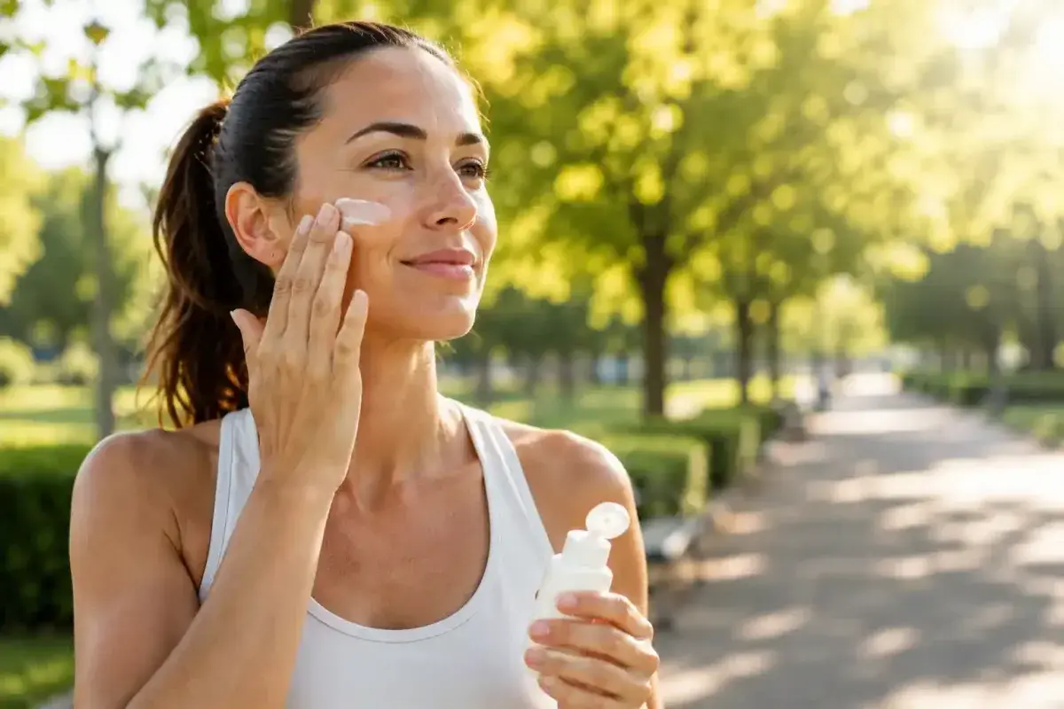 Applying Sunscreen for Healthy Youthful Skin