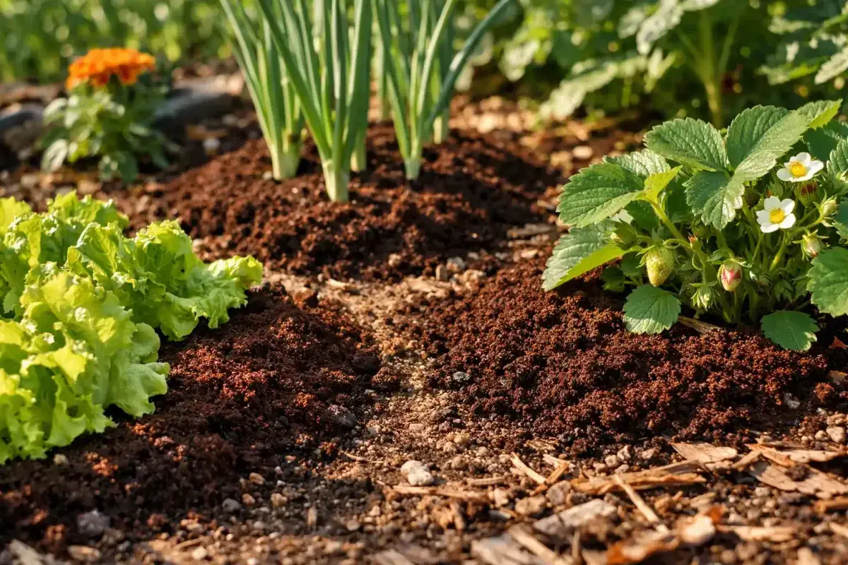 Coffee Grounds Around Garden Plants