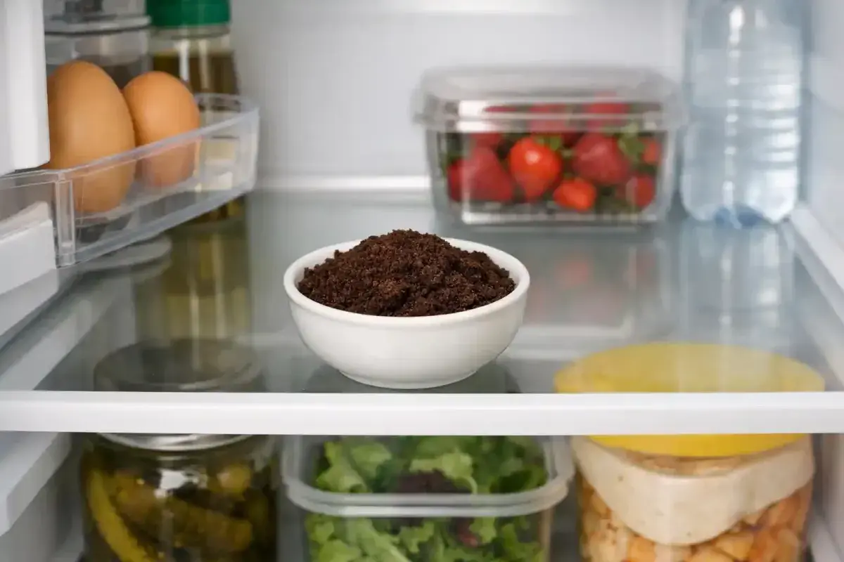Coffee Grounds Used as an Odor Absorber