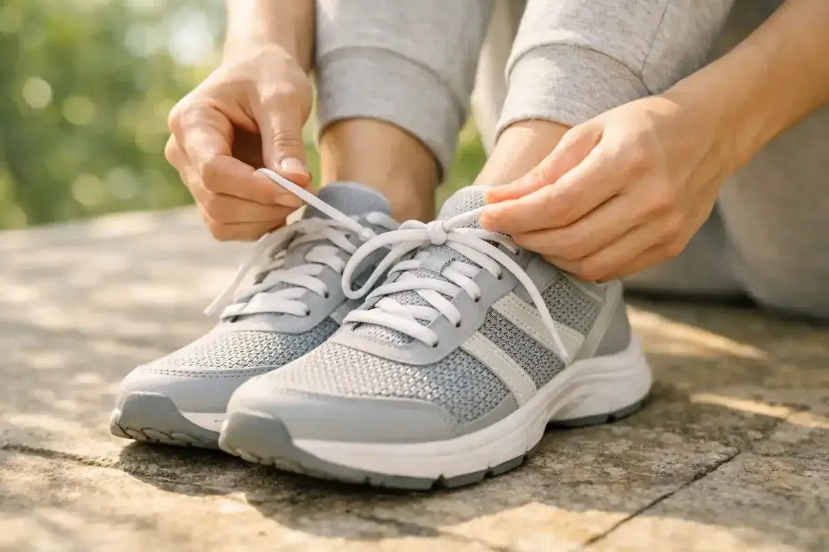 Comfortable supportive walking shoes for healthy feet