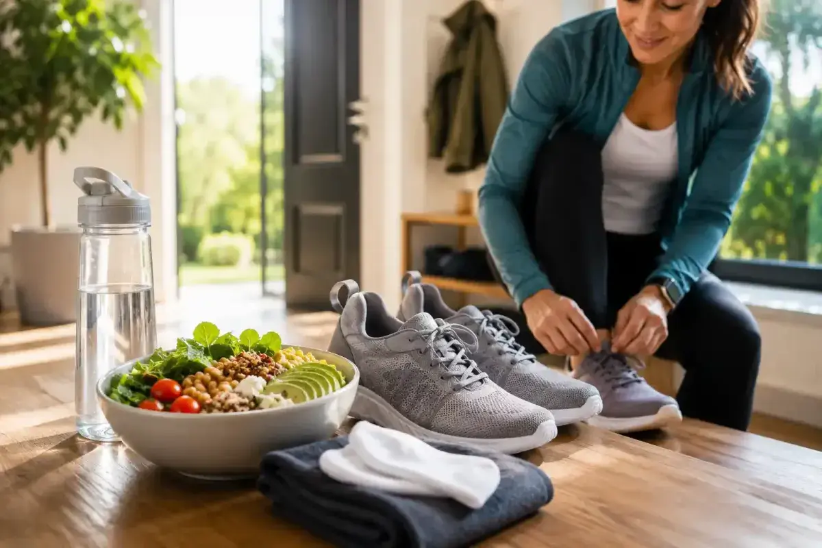 Healthy lifestyle supporting comfortable feet
