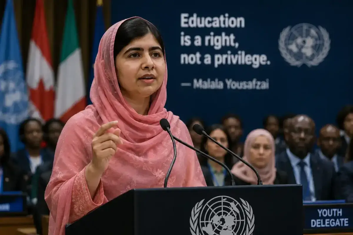 Malala Yousafzai Advocating for Education Around the World