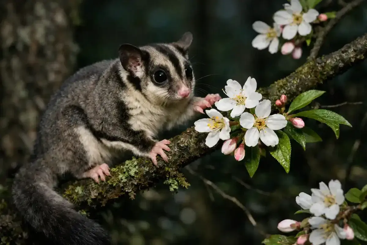 Sugar Glider Helping Forest Ecosystems