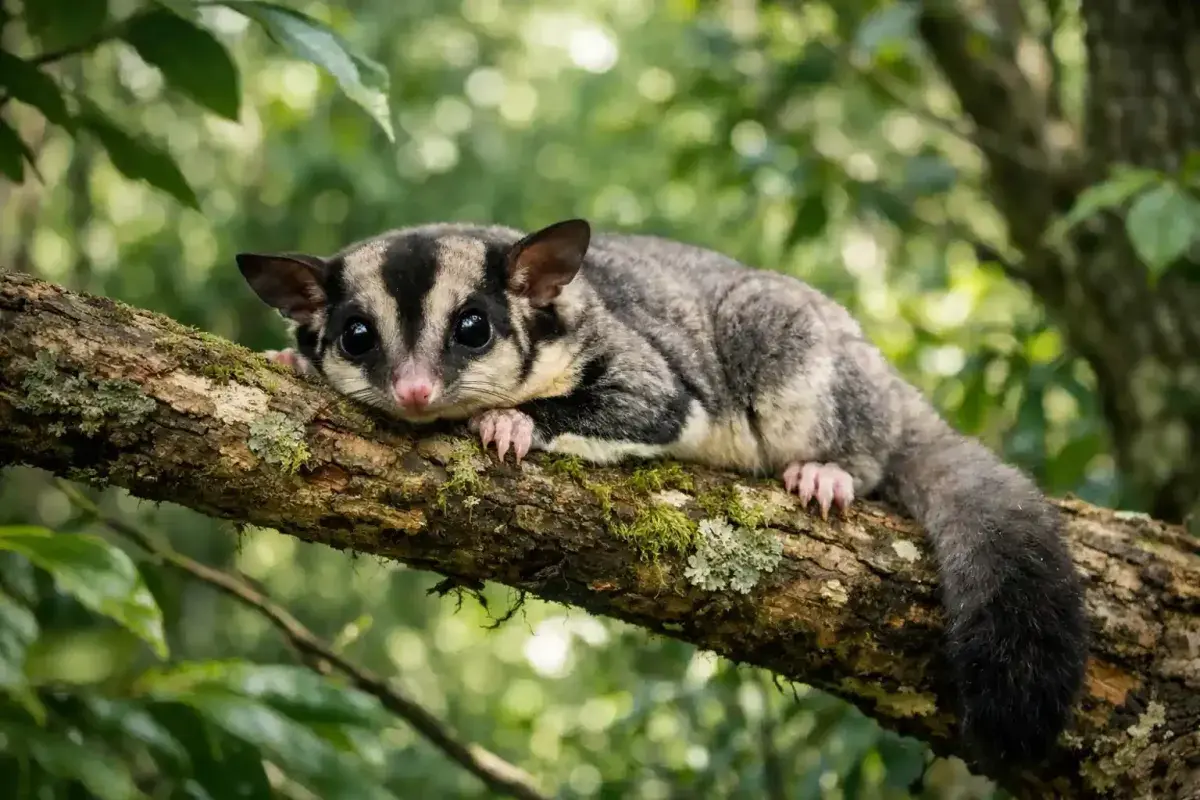 Sugar Glider Living In The Forest Canopy