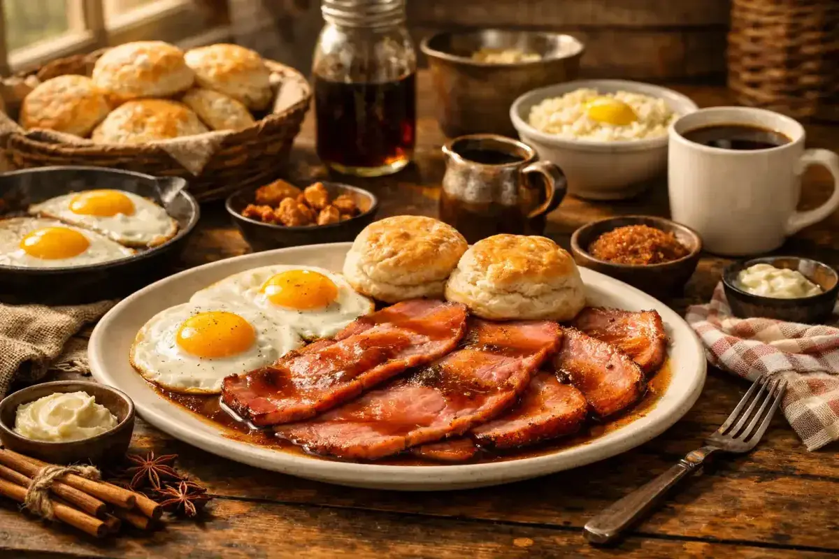 Tennessee Country Ham and Red Eye Gravy Breakfast