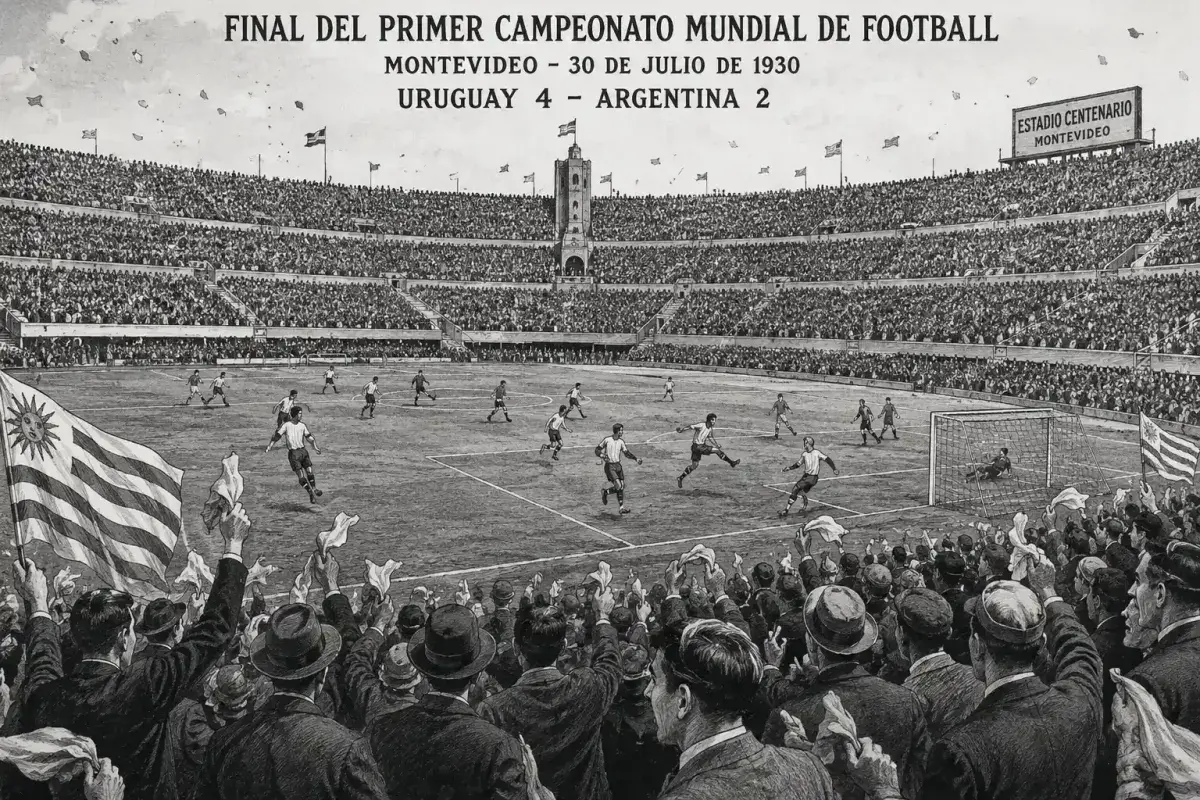 Uruguay winning the first FIFA World Cup in 1930