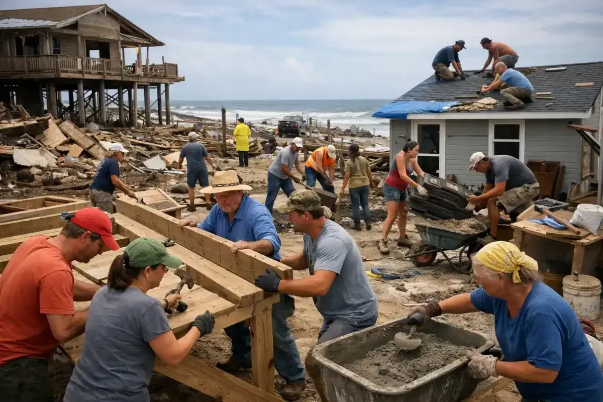Community Recovery Following a Powerful Typhoon