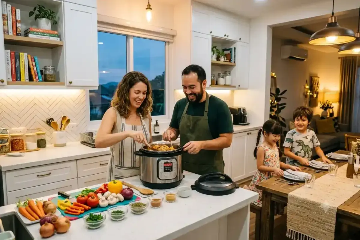 Busy family saving time with an Instant Pot