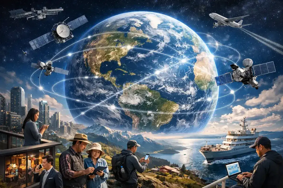 Future satellite communications connecting people across the world
