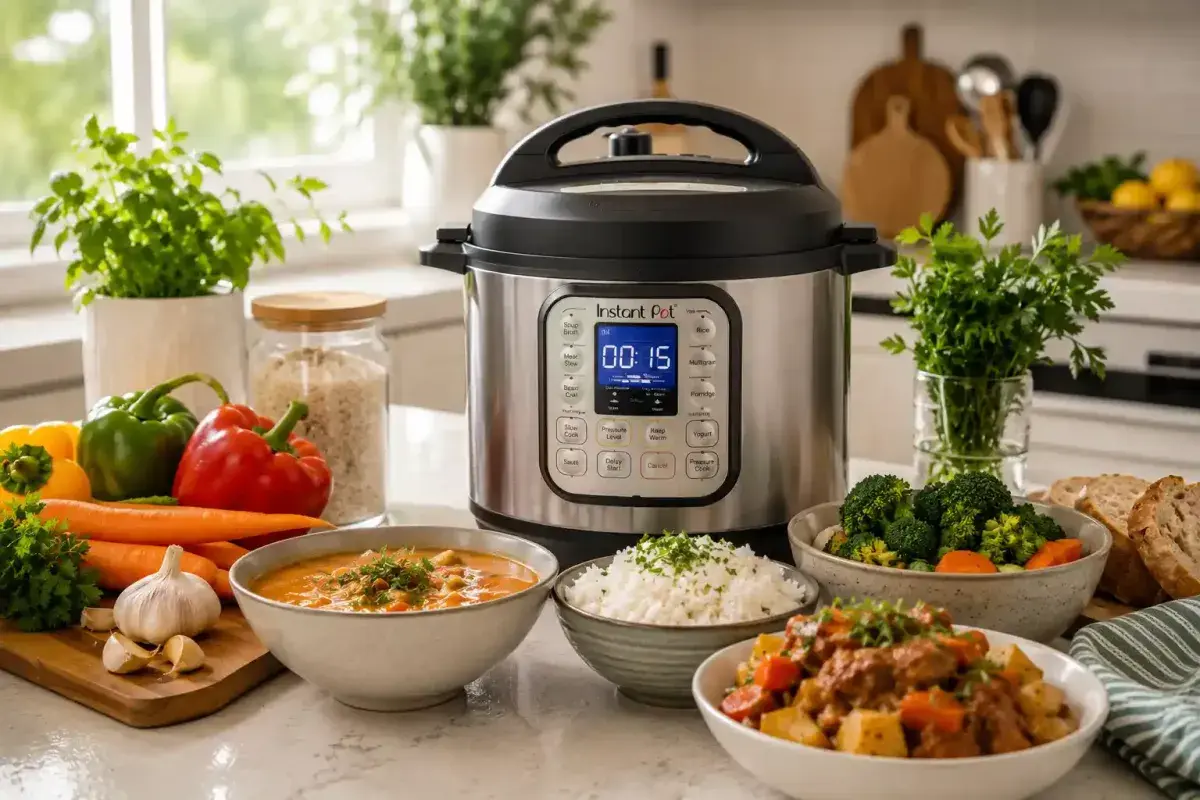Instant Pot showing its many cooking possibilities