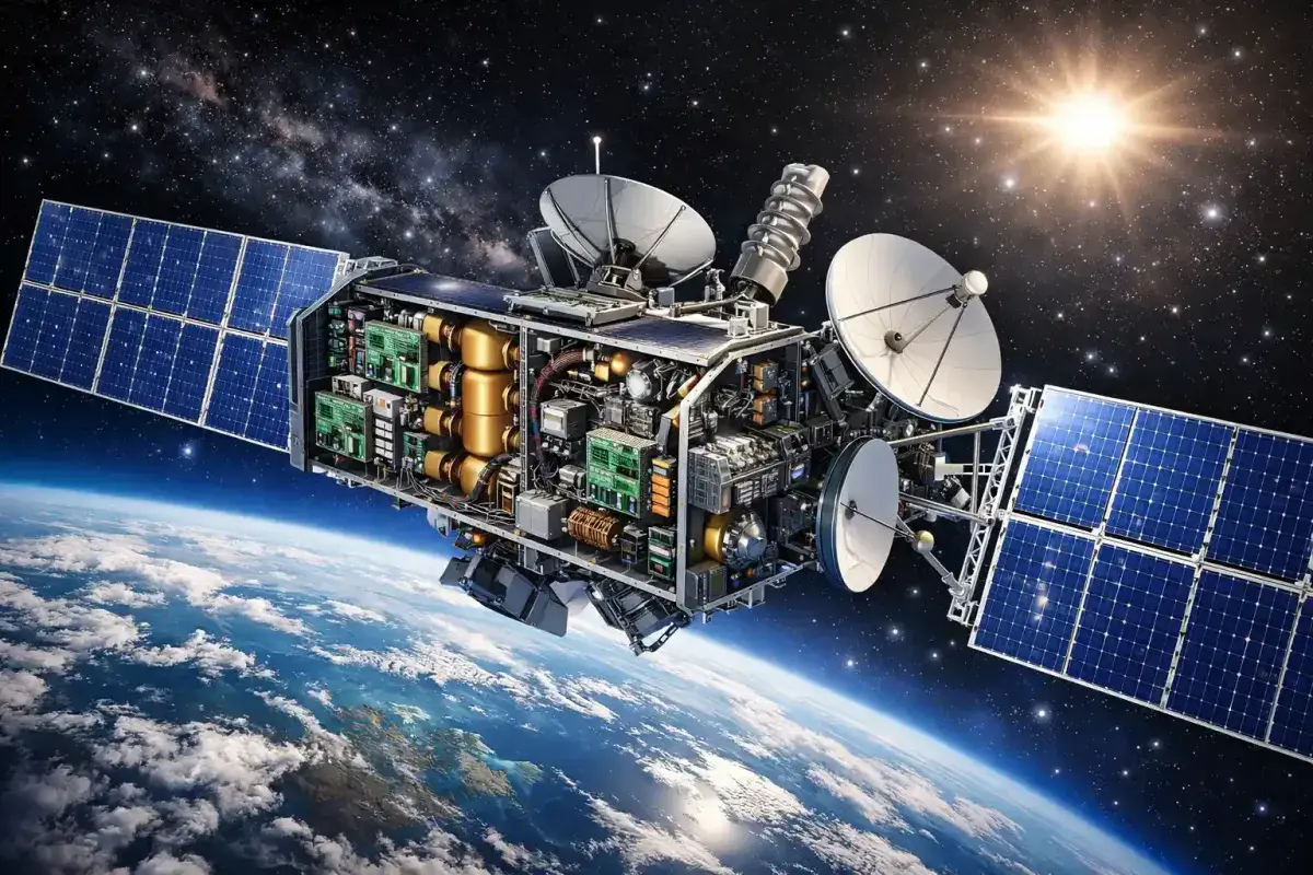Modern communication satellites built with advanced technology