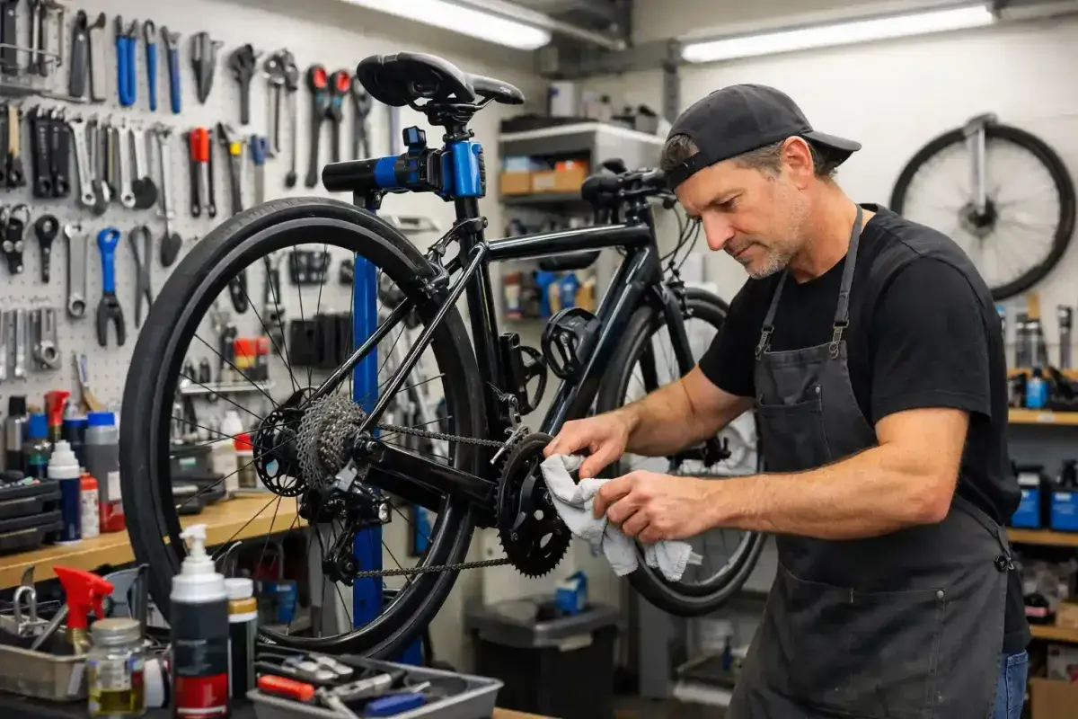 Routine Bicycle Maintenance in a Professional Workshop