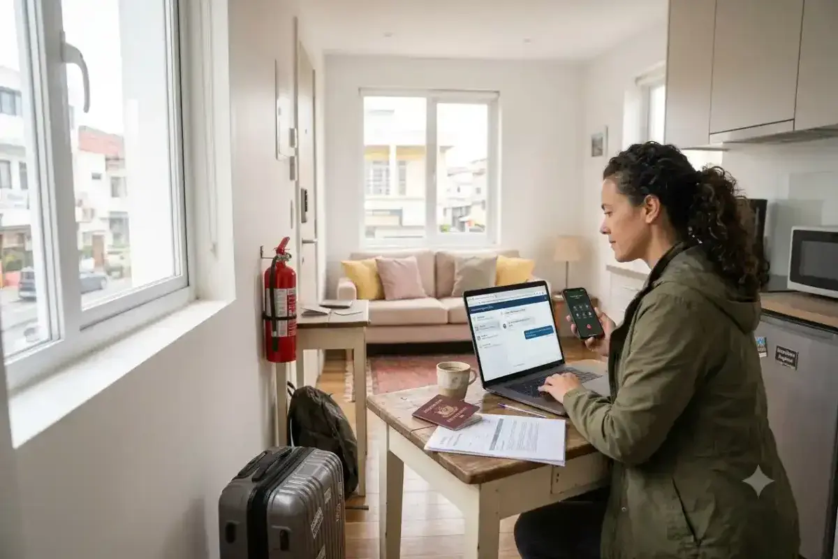 Traveler contacting customer support during an Airbnb stay