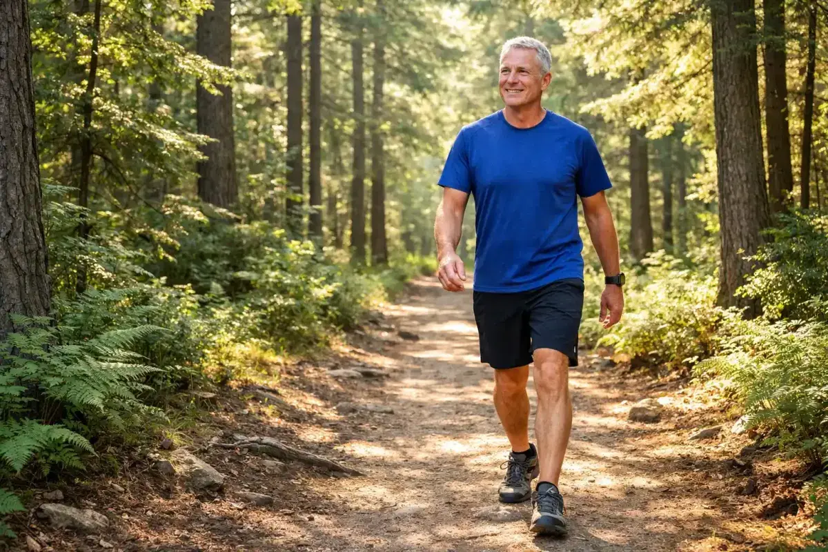 Walking helps build stronger muscles and bones