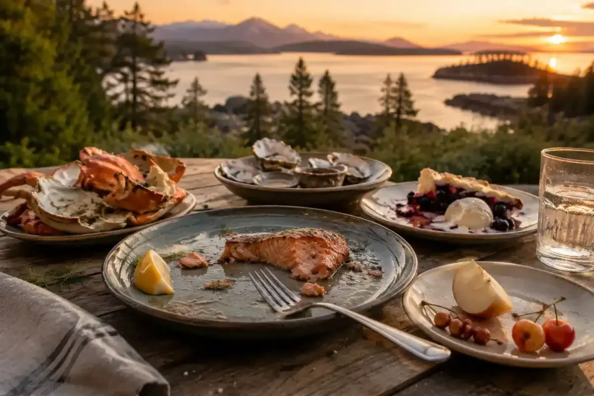 A finished Washington food journey overlooking the Pacific Northwest