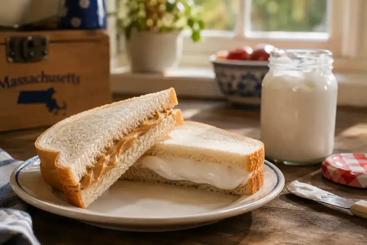 Classic Massachusetts Fluffernutter Sandwich