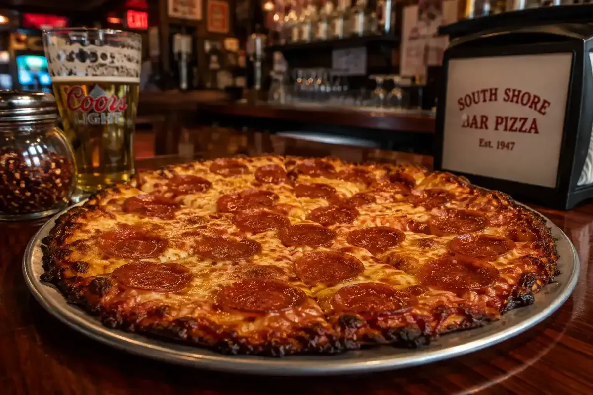 Crispy South Shore Bar Pizza in Massachusetts