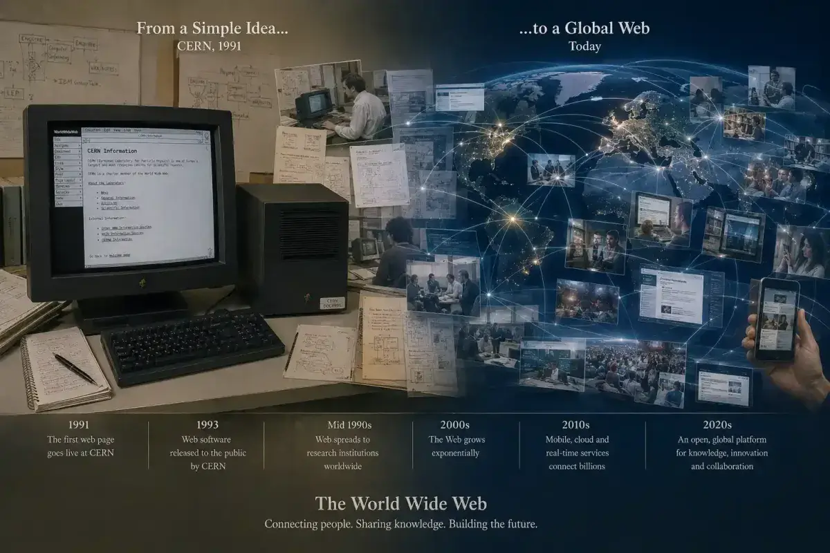 From the first CERN website to the global World Wide Web