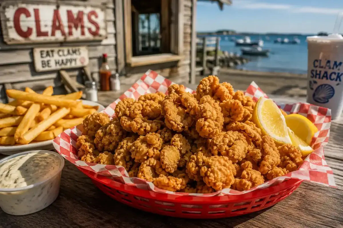 Golden Fried Whole Belly Clams at a Massachusetts Clam Shack