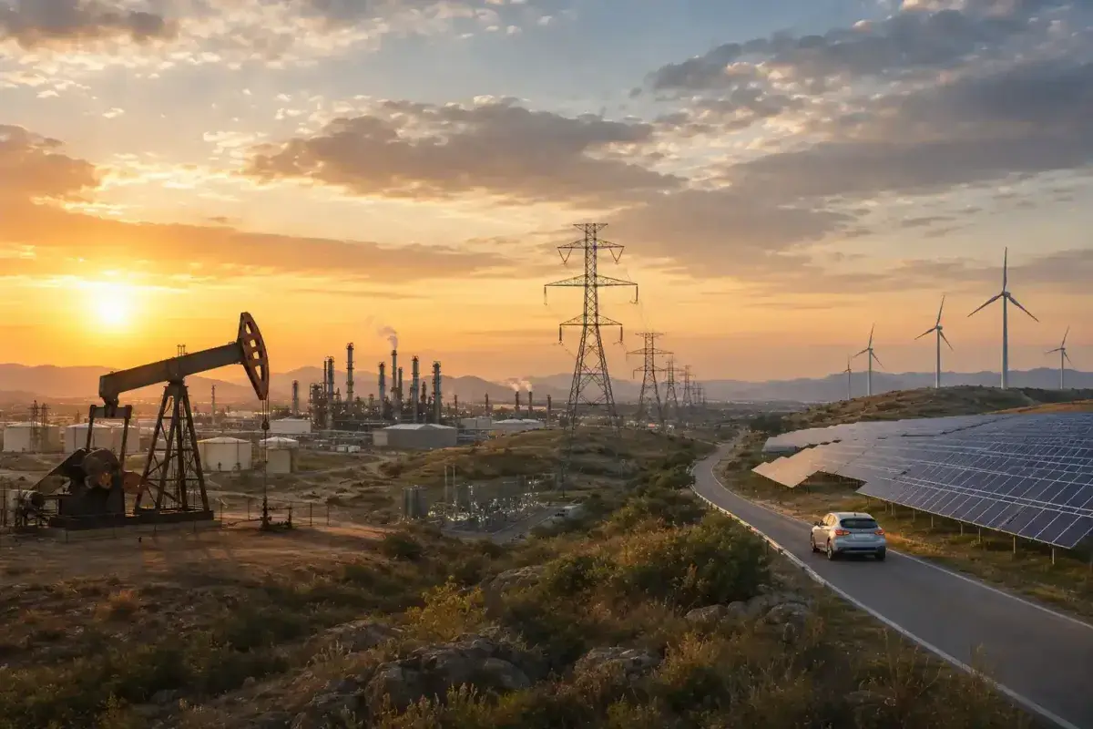 Oil, solar, wind, and modern energy infrastructure