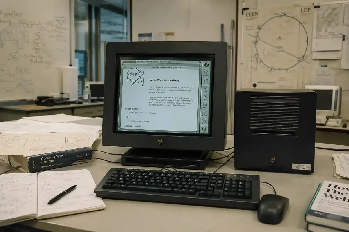 The NeXT computer that hosted the first website at CERN