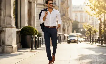 Confident person wearing a timeless and stylish everyday outfit