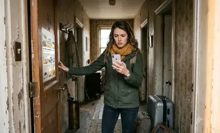 Traveler comparing an Airbnb listing with the actual property