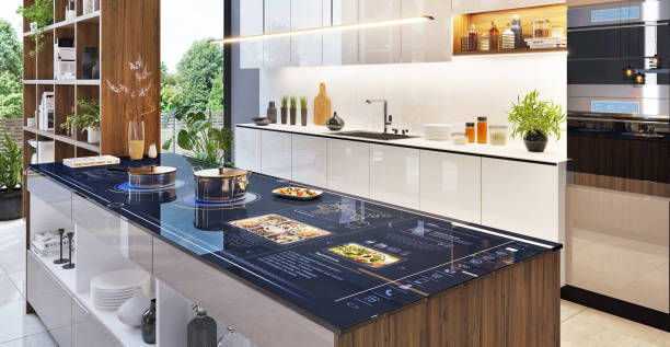Empty modern kitchen symbolizing disconnection in modern life.