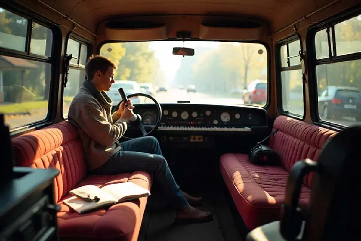 Recording vocals in a taxi-turned-studio, capturing a spontaneous musical adventure