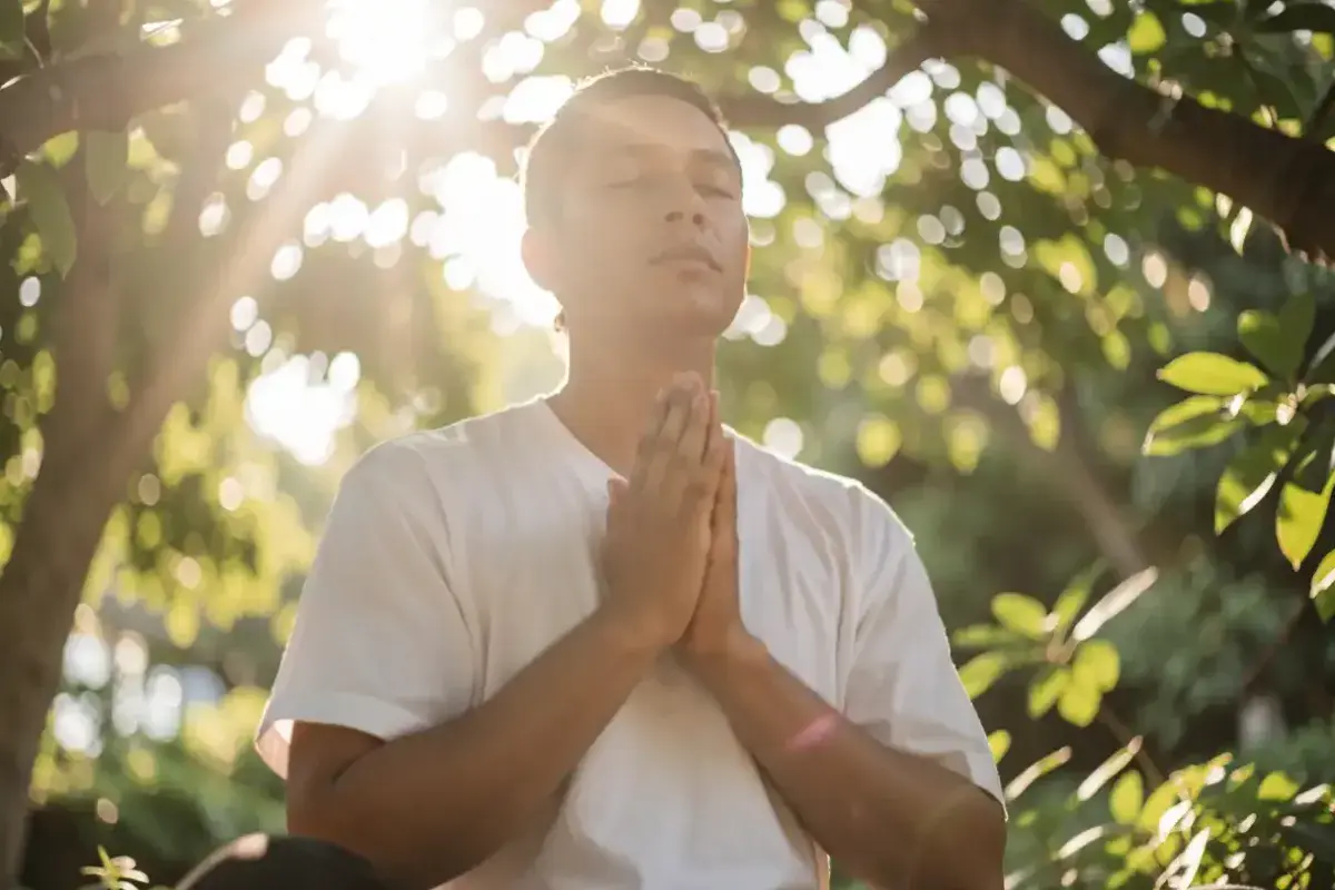 Mindfulness breathing exercise helping regulate stress response