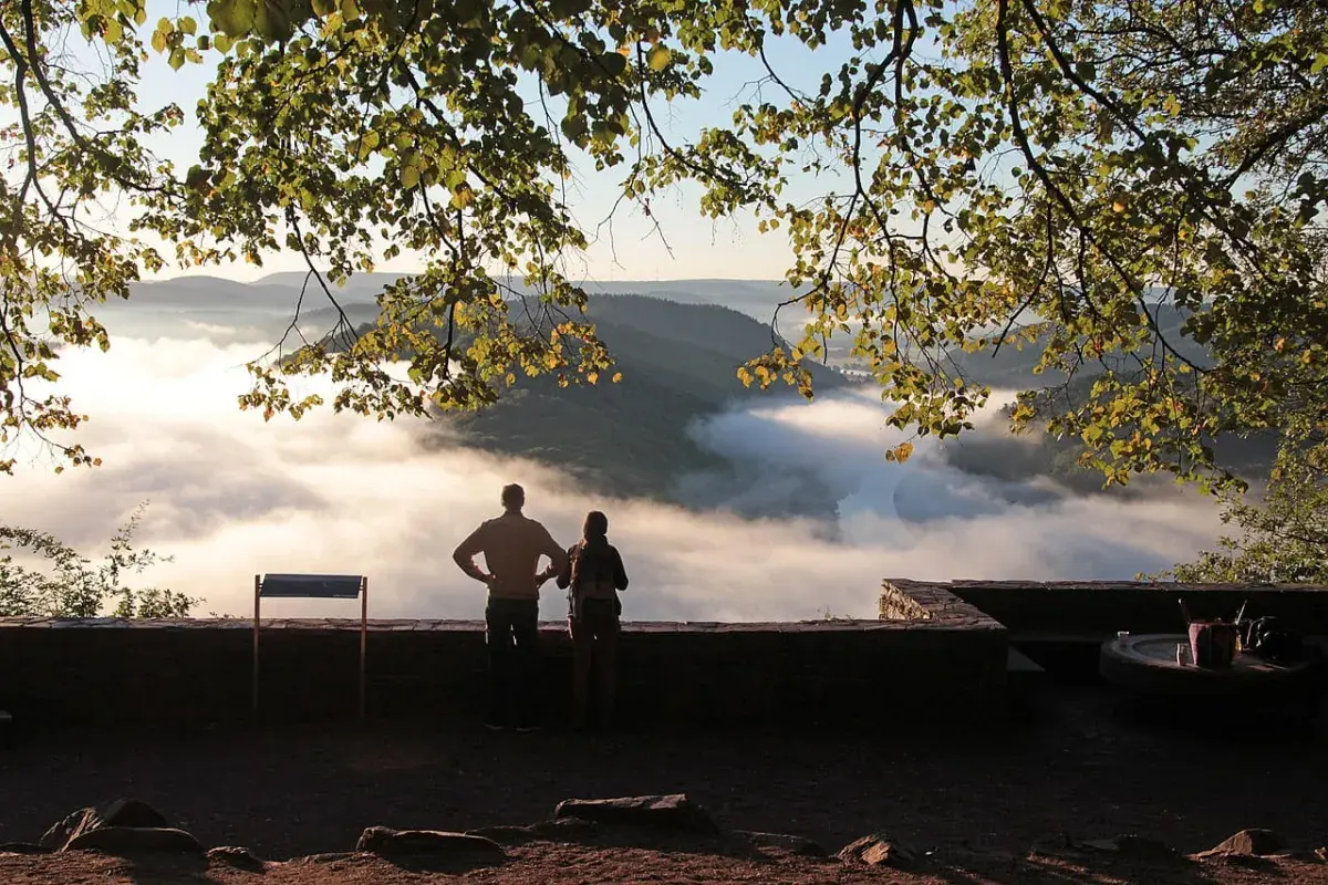 couple with a mountain view