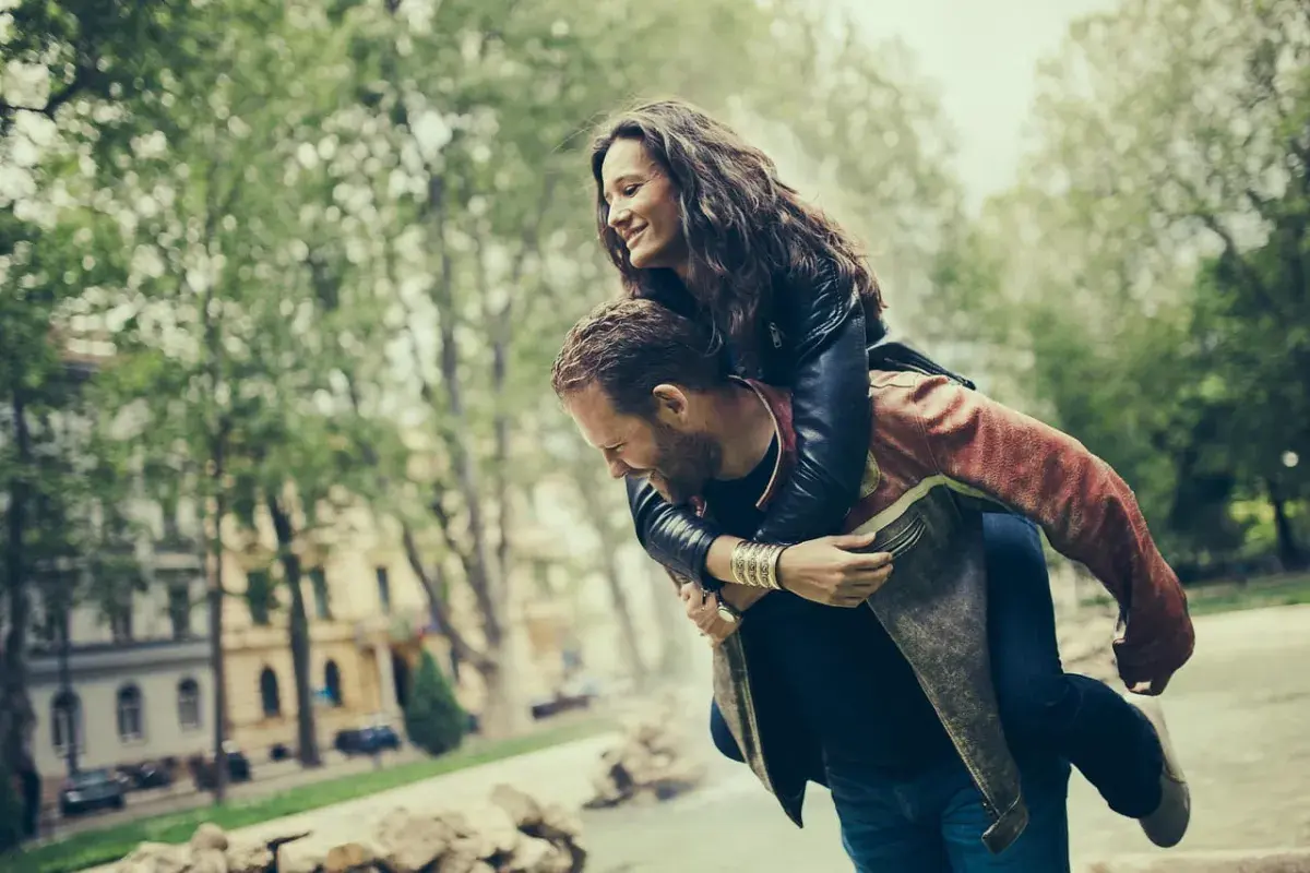 playful couple