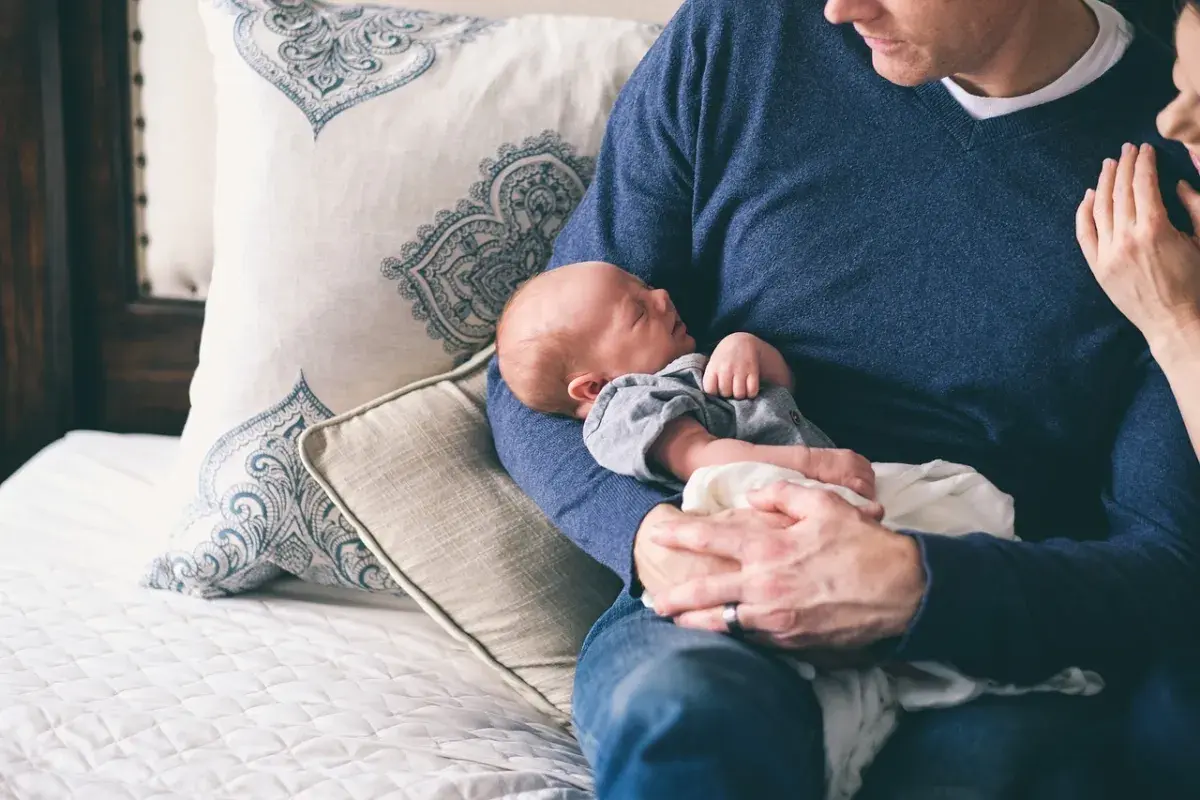 father and a baby