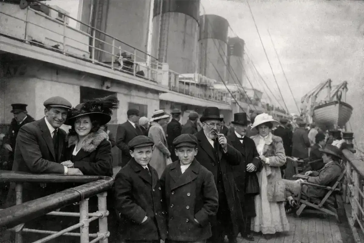 Passengers aboard Titanic before the tragic voyage ended