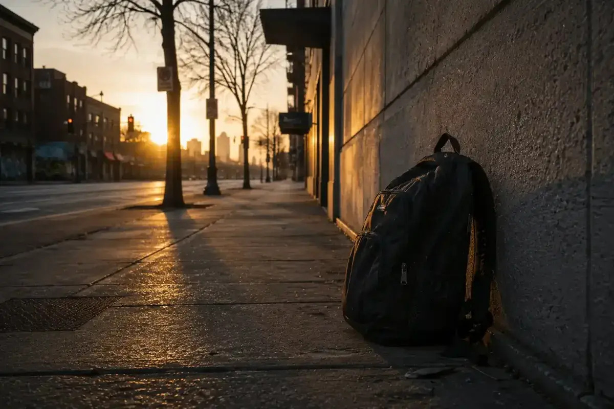 Empty city street symbolizing loneliness and abandonment