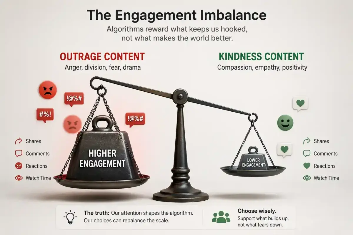 How algorithms reward outrage over kindness