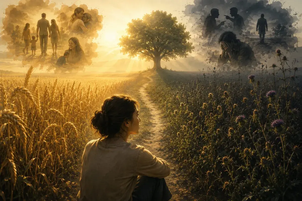 woman watching the emotions of life 