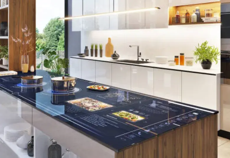 Empty modern kitchen symbolizing disconnection in modern life.