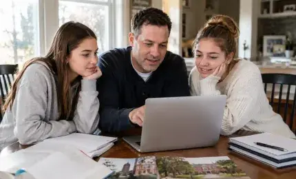 Father Reflecting on His Daughters' Future