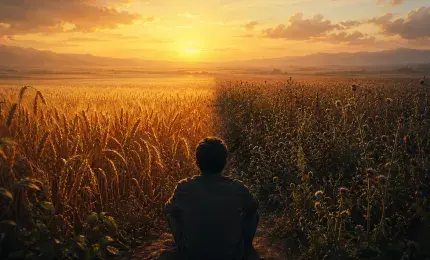 man contemplating while looking at the horizon