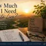 Book and pen - how much do i need to live today