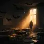 Standing alone in the classroom of society. Hatred surrounds, but kindness creates the light we carry forward