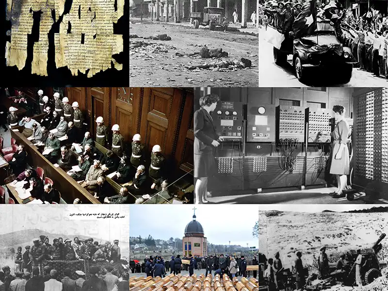 Important world incidents collage