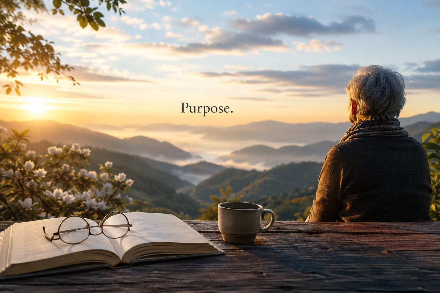 Woman looking at the horizon with purpose