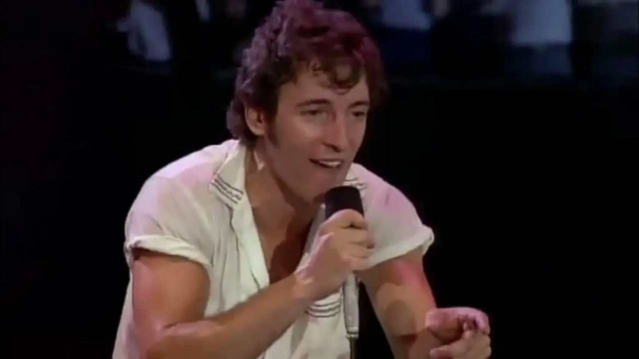 Bruce Springsteen performing Dancing in the Dark live in concert