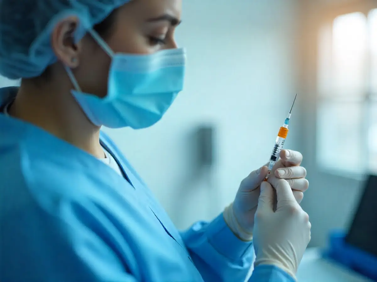 Vaccine preparation symbolizing trust in modern medicine