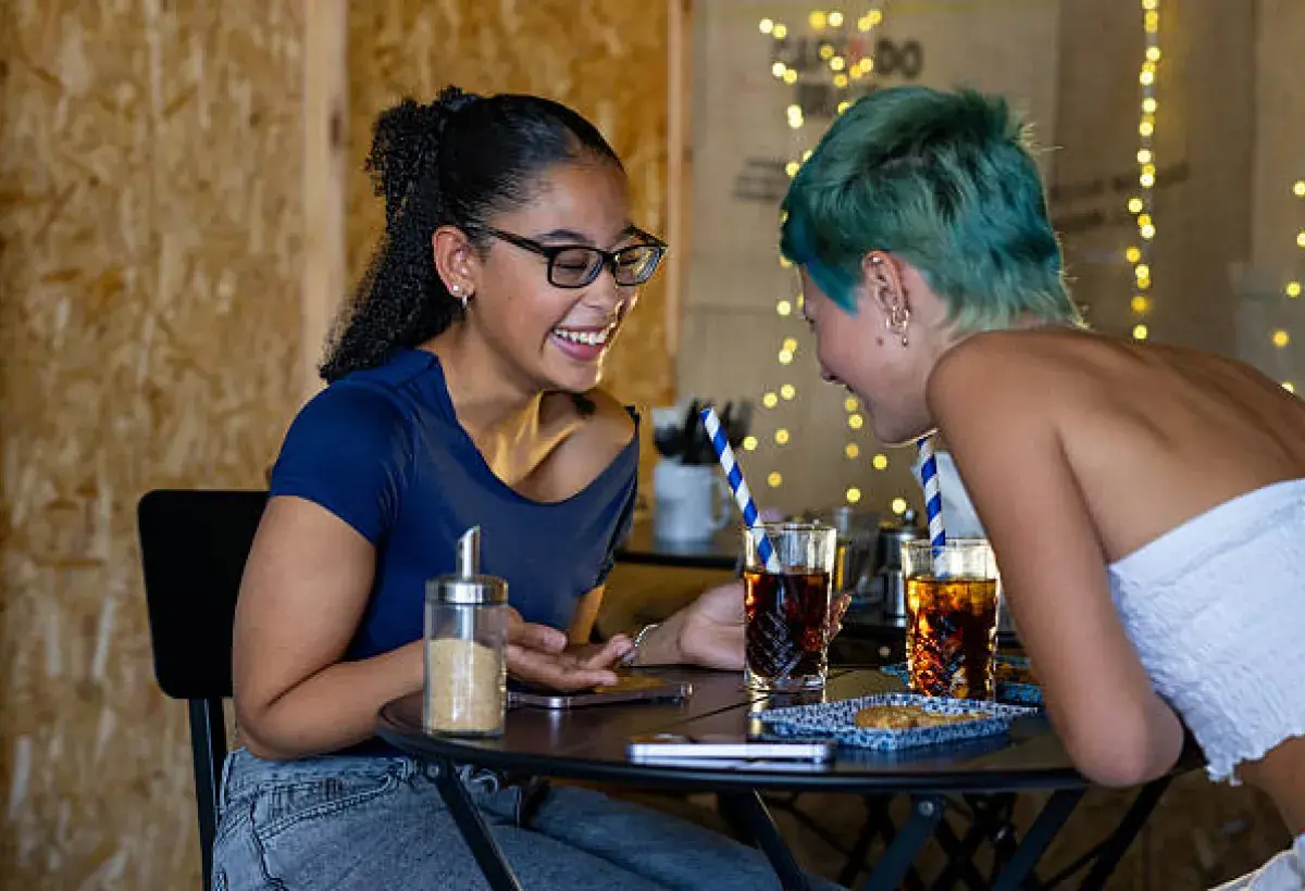 Friends Enjoying Each Other Company